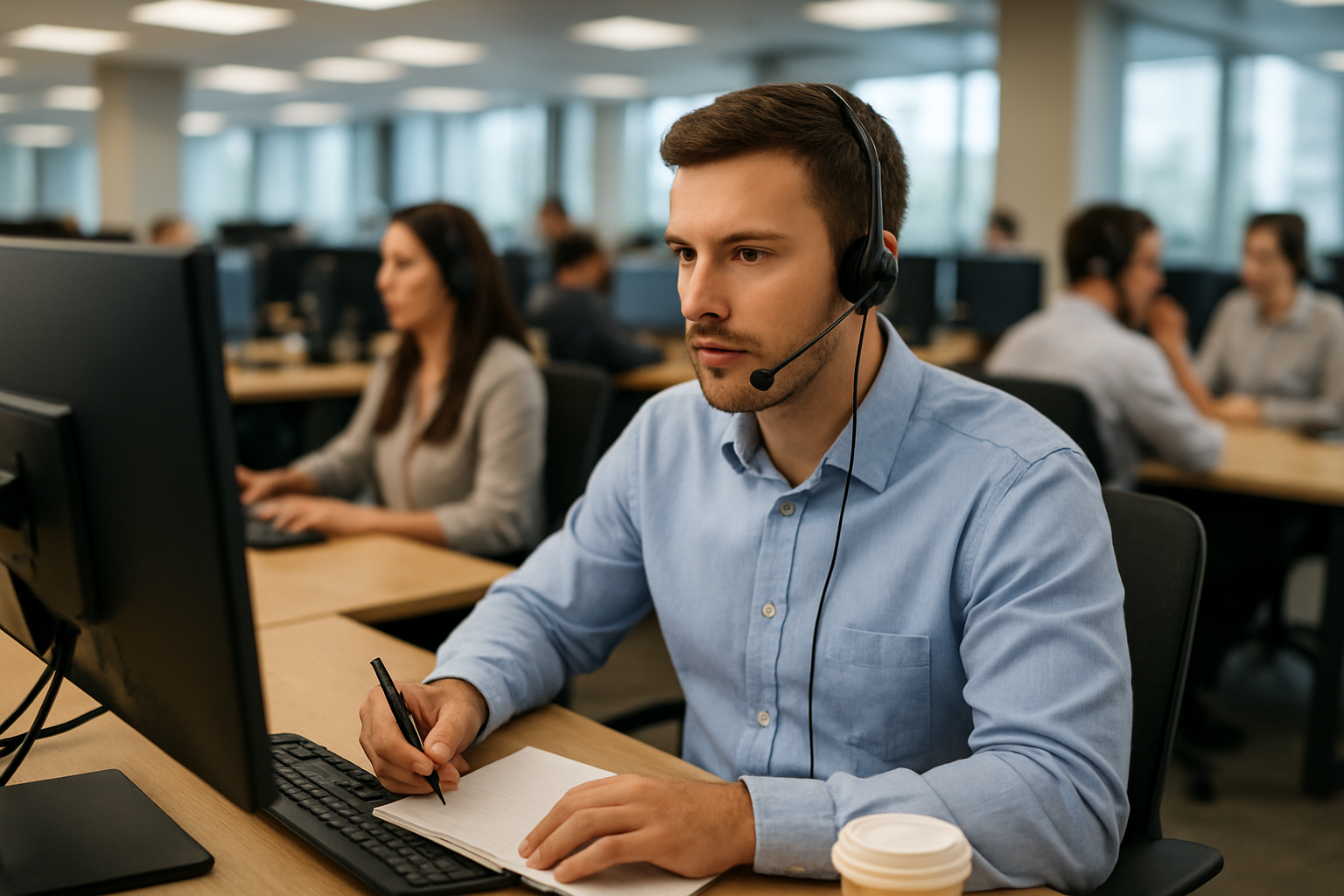 Man working on computer